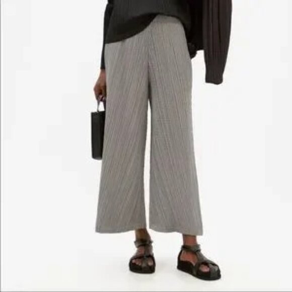 New PLEATS PLEASE ISSEY MIYAKE Technical-pleated wide-leg trousers size 3 - Picture 1 of 6